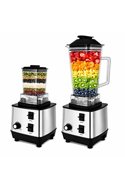 POGAGO 8500W Commercial Blender & Grinder 2-in-1 | 2.5L High-Speed Smoothie M...