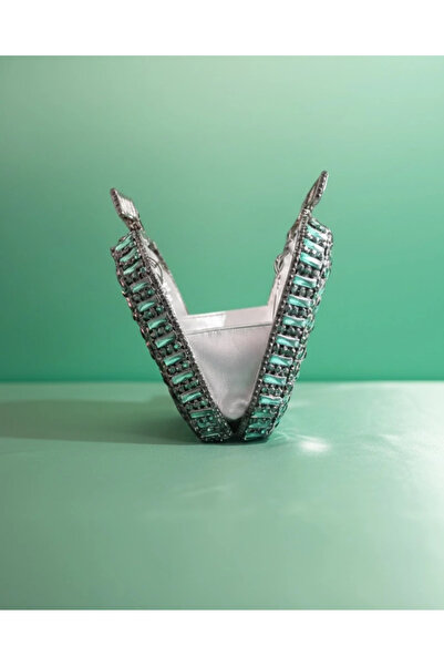 Svarn Atelier Elixir Emerald Crystal Clutch Bag Rhinestone Bag
