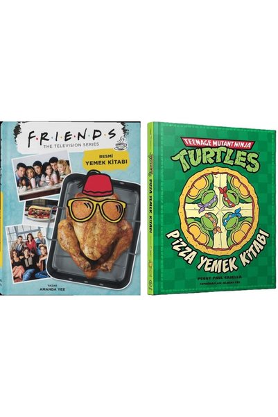 Teras Kitap Friends Yemek Kitabı + Ninja Turtles Pizza Yemek Kitabı