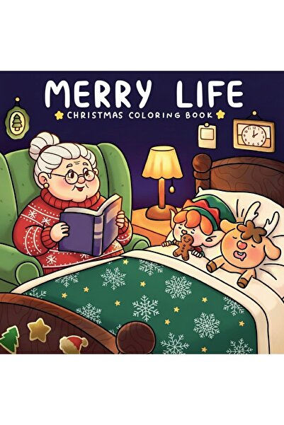 FARCY Merry Life 40 Sayfalık Boyama Kitabı-KALIN SAYFALAR ( 21 x 21 cm ) Çocu...