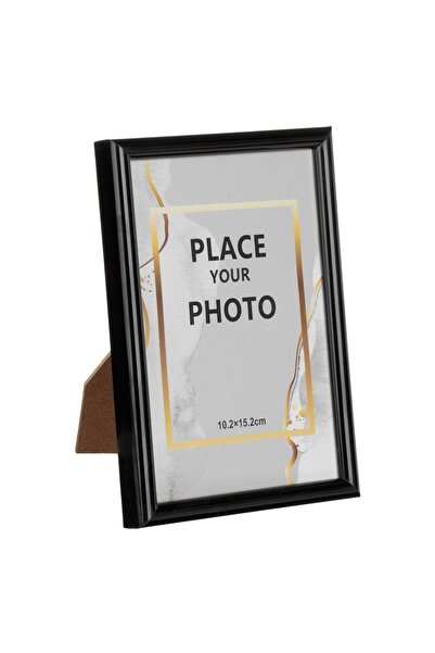 OEM Ramă foto decorativă neagră 10x15cm - Suport orizontal și vertical