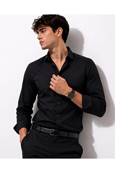 D4 DENIM Men's Slim Fit Lightweight Long Sleeve Casual & Formal Shirt – Premi...