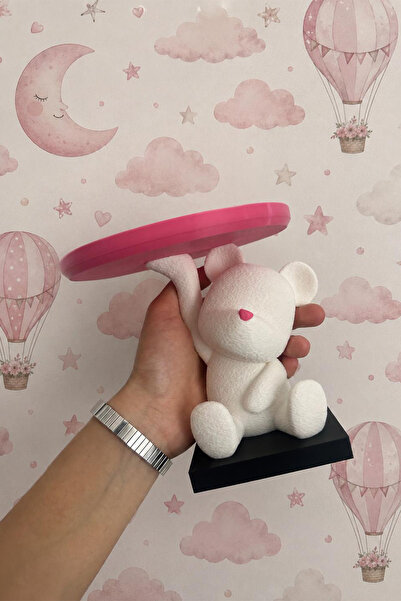 Obaco Tabak Tutan Mini Sevimli Ayıcık, Tatlı Makyaj Organizeri, 14cm Bioplast...