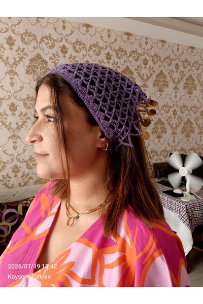 Meralin Elinden Elörgüsü Li̇la Triangle Beanie