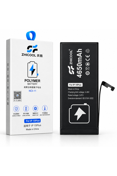 genric For iPhone 15 Plus Battery Zikool-Zhicool 4650Mah Upgraded Capacity