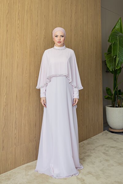 OZELİMMODA Arlen Şifon Abiye | Pembe