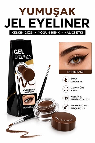 NUNUKO Kahverengi Yumuşak Jel Eyeliner