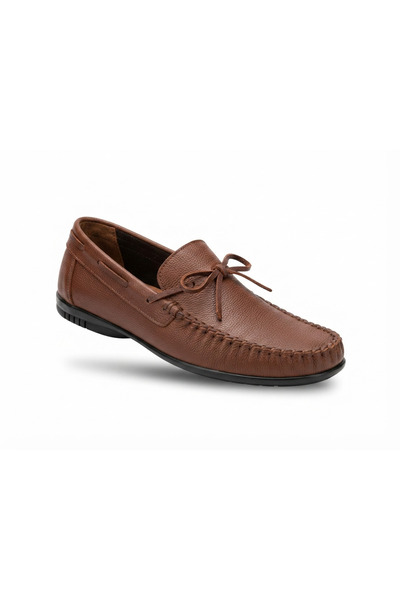 ERDOĞAN TULGAR Genuine Soft Leather Bowknot Flexible Casual Brown Loafer Ball...