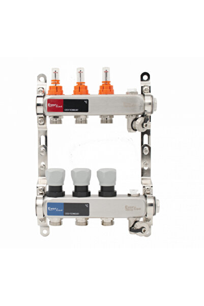 Everpower Set colector din oțel inoxidabil cu debitmetre, aerisitor manual și...