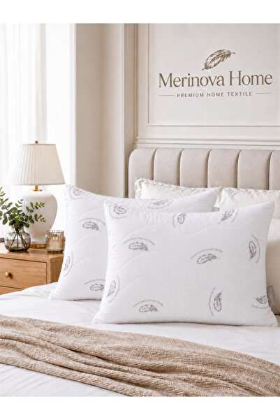 Merinova Home Light Dreams Goose Feather Patterned Pillow Set 2 Pieces 50X70 cm