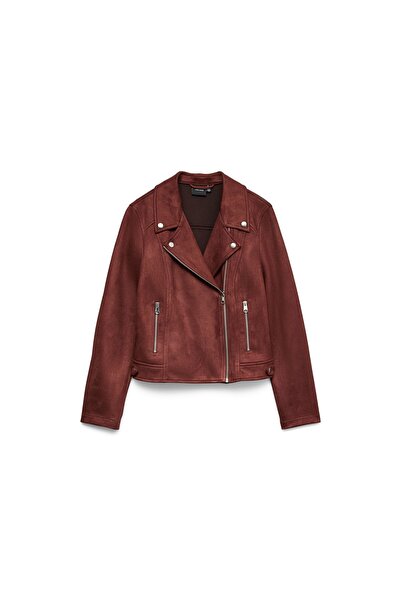 Vero Moda Jachetă de damă din imitație de piele 10300938 Bordeaux