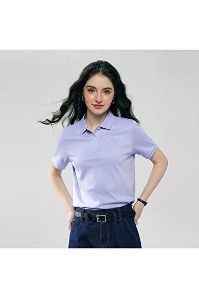 Giordano Women’s Embroidered Cotton Liquid Touch Polo