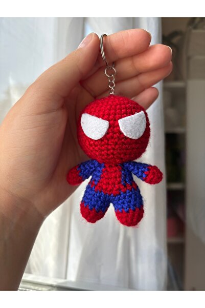 Loopie örgü Örgü spiderman anahtarlık