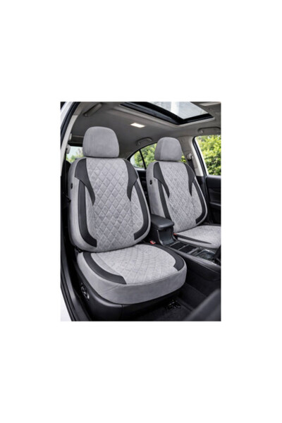 OEM Huse scaune auto universale, fractionate, XL, Textil, Negru cu Gri