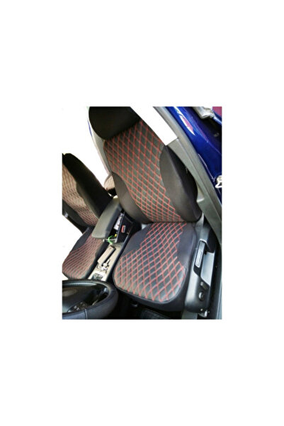 OEM Huse scaune auto universale, 1+1, 6 piese, Imitatie piele, Negru cu Rosu