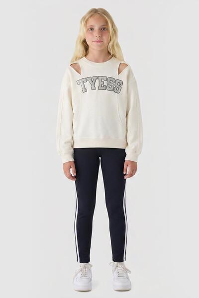 Tyess Kız Çocuk Ekru Sweatshirt