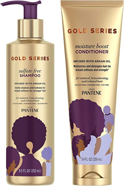 Pantene مجموعة شامبو وبلسم خالية من الكبريتات، مع زيت الأرغان، سلسلة برو-في ا...