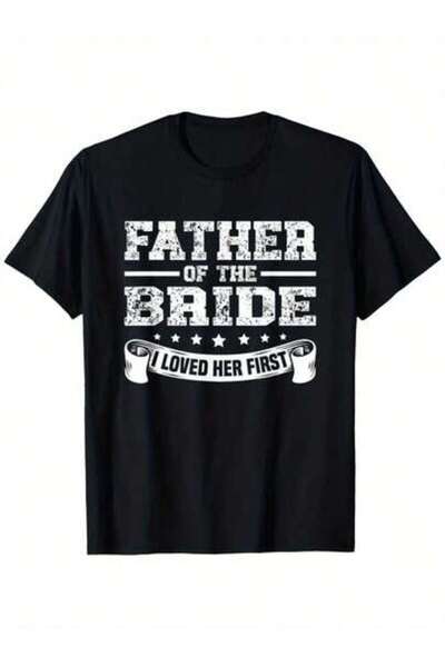 Astogria13 تي شيرت I Loved Her First For A Dad Weeding، مريح للاستخدام في اله...