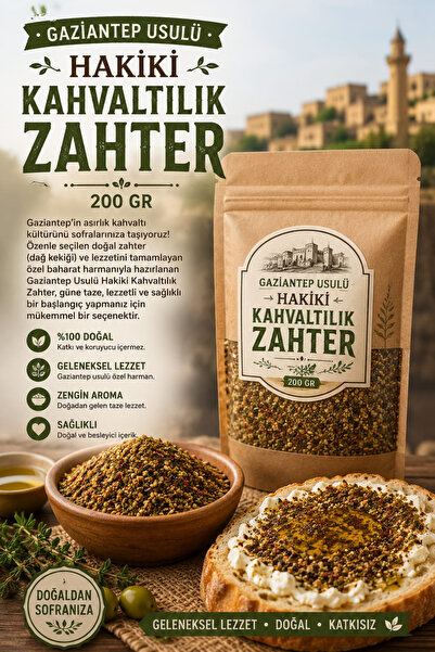 AKTAR DÜNYAM Gaziantep Usulü Hakiki Kahvaltılık Zahter 200 Gr