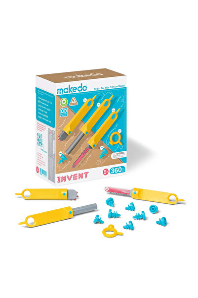 Makedo Invent, set de construcție din carton, 360 de piese