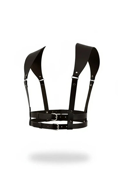 Angels Passion Leather Body Accessory with Double Buckle Shoulder Strap