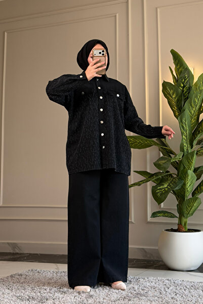 Suede Style 6145 - طقم سترة وبنطلون جينز نسائي مريح وفضفاض ونحيف