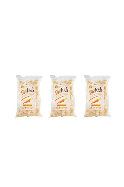 Generic Brand Pachet 3 x Pufuleti bio cu morcovi 55g Biokids