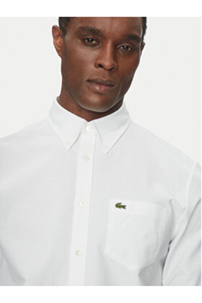 Lacoste Cămașă bărbătească CH1911 Albă