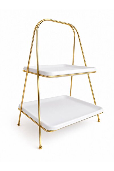 Nura Collection İki Katlı Gold Sunumluk