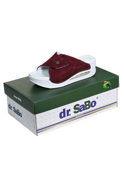 DR SABO شبشب نسائي صيفي من الجلد السويدي الأصلي لتقويم العظام |   شريط فيلكرو...