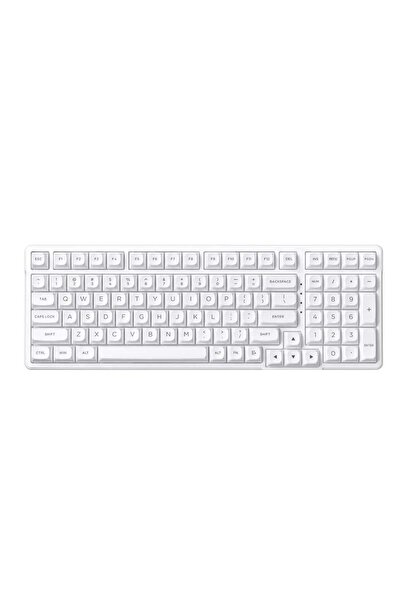 K99 Pro Hotswap Rgb Uyumlu Kablolu, Kablosuz, Bluetooth %95 Win/macos Uyumlu Mekanik Oyuncu Klavye - Beyaz