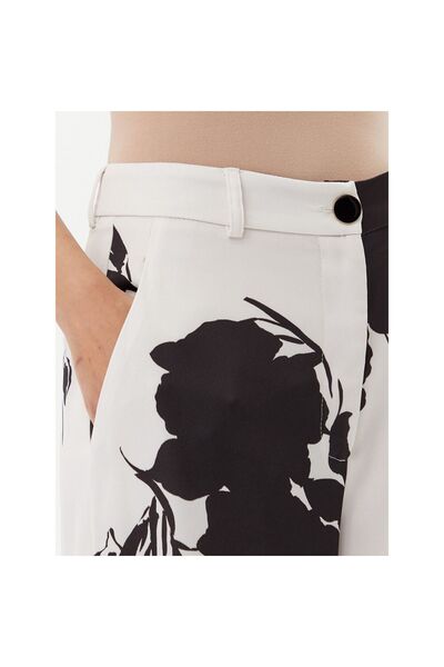 Access Fashion Γυναικεία Παντελόνια Παλάτσο 53-5047 Λευκά