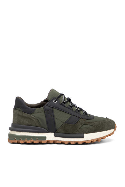 Tergan Haki Deri - Tekstil Erkek Sneaker - E25S1AY57399-J86