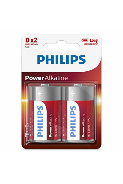 OEM PHILIPS ΜΠΑΤΑΡΙΑ ΑΛΚΑΛΙΚΗ D 2τεμ. - (ΜΕ ΦΟΡΟ 0,08€)