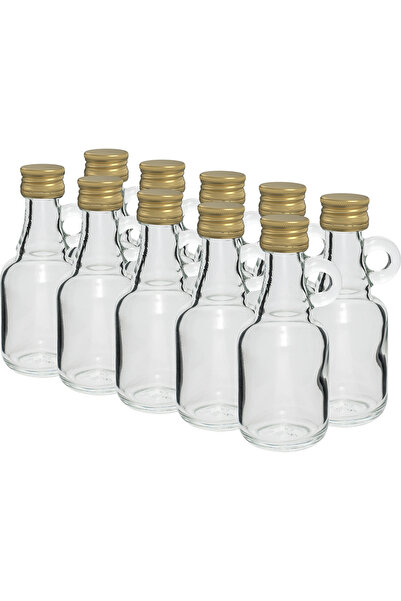 LimArt Set 50 de sticlute din sticla cu dop filetat, forma tip galon, usor de...