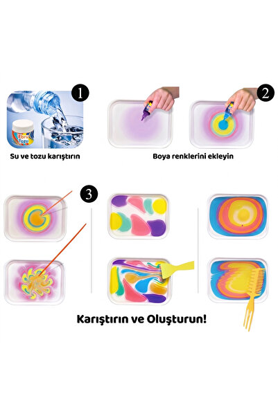 Crafty Co. Profesyonel Su Üzerine Boyama Ebru Sanatı Seti - DIY Marbling Paint Başlangıç Kiti (12 Renk + Malzemeler)