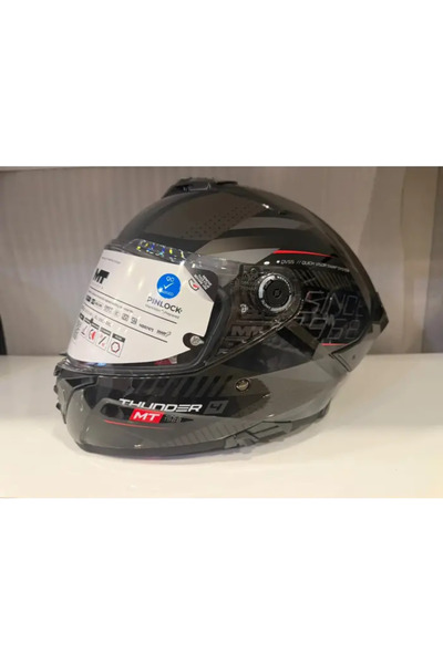 MT Thunder 4sv R Luminence D1 Şefaf Vizörlü Kask Parlak Renk - İç Güneş Vizörlü