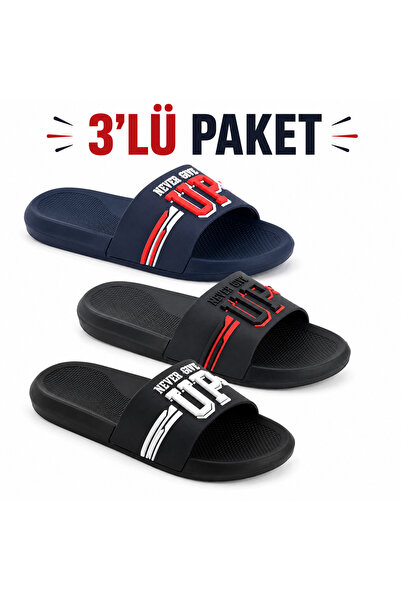 GEZER 3'lü Paket Plastik Kaymaz Taban Ev Balkon Bahçe Plaj Deniz Havuz Terliği