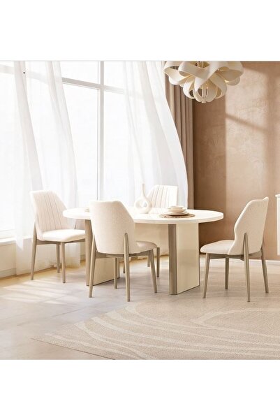 AYDINEV atlas mdf masa ve 6 adet sandalye
