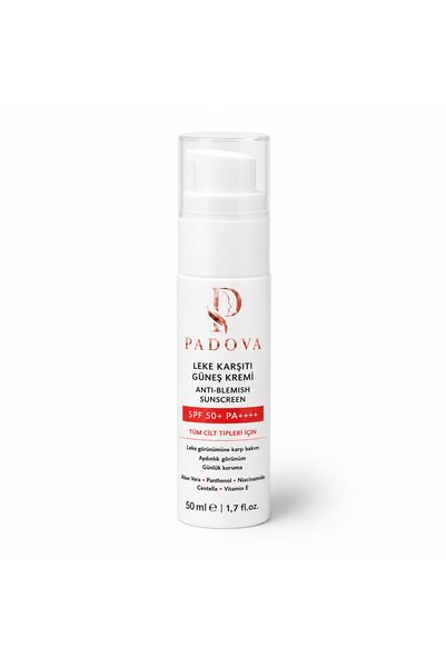 Padova Beauty Leke Karşıtı Yüz Güneş Kremi SPF 50+ PA++++ 50 ml Tüm Cilt Tipleri