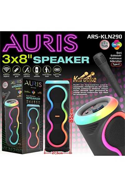 Auris BLUETOOTH USB MÜZİK KUTUSU ŞARJLI RGB LED
