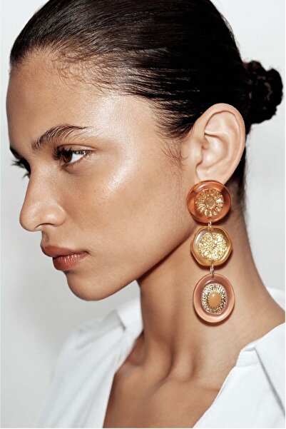 Alice İsstanbul Brand Resin Flower Earrings