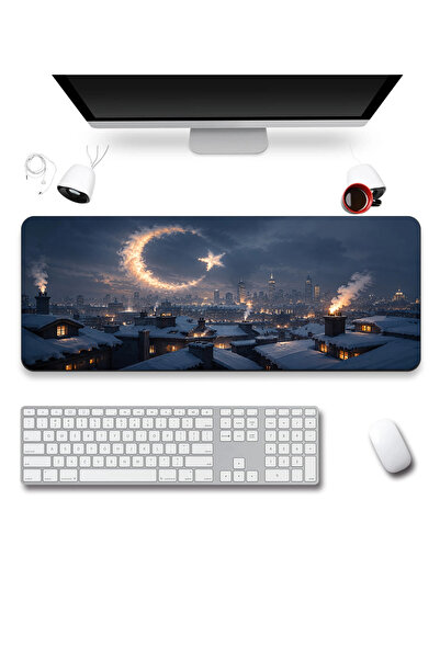 SonicTouch Keyboard Mousepad 40X90Cm Smoke Halal Seamless Smooth Liquid-Proof...