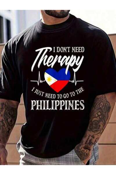 KYMC07 100% Cotton Flag I Don't Need Therapy Funny Philippines Women's Men's ...