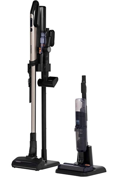 Hitachi مكنسة كهربائية لاسلكية للتنظيف الرطب والجاف - قوة شفط 225AW، رأس ذكي ...