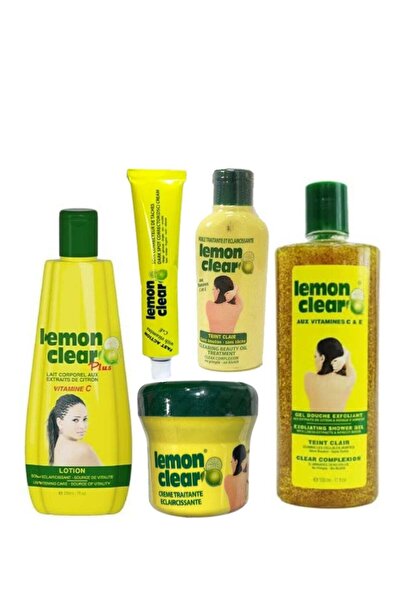 Lemon Clear Clearing Beauty Set: Lotion 500ml, Oil 125ml, Tube Cream, Cream a...