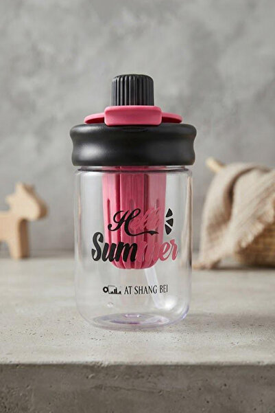 NESS HOME Detox Water Bottle with Strap, Straw, Leak-Proof Fruit Container, 6...