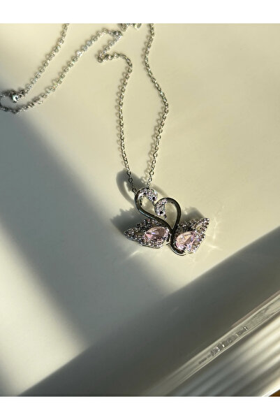 Harlofia Jewelry Steel Daydream Swan Necklace