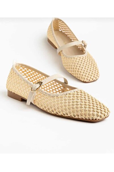 runa shoes شبكة أمالفي النسائية المصنوعة من القش حذاء مسطح