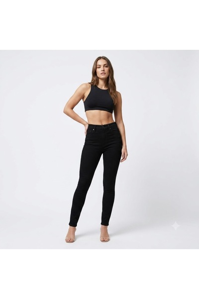 Levi's بنطلون جينز نسائي مرن من ميل هاي سوبر سكيني - 0052